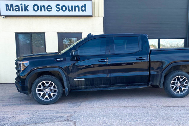 GMC 2024 Sierra with professional window tint in North Bay